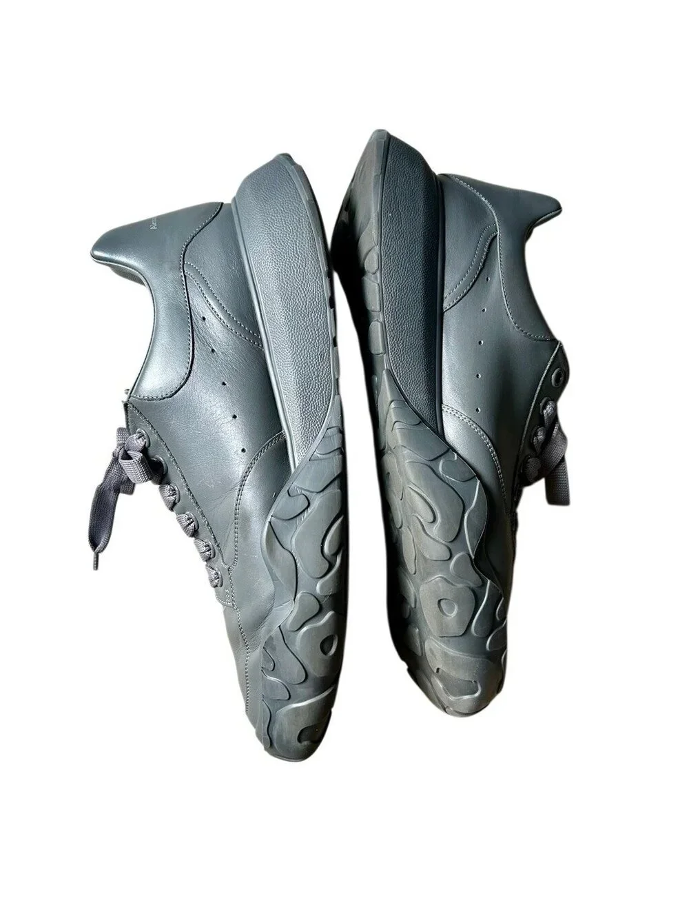 Alexander McQueen Court Trainer Leather Sneaker “Lead  Pencil” Gray Low Top 46 1